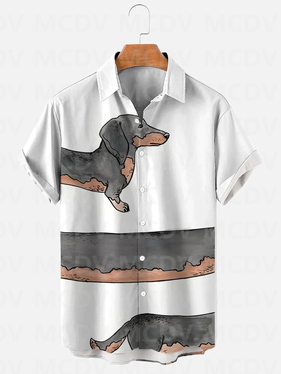 

Men's For Women's Love Pets Dog Cute Dachshund Casual Print Shirt 3D Printed Hawaii Shirt