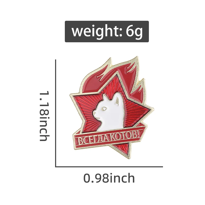 Enamel Pins Custom Cat Star Brooches Lapel Badges for Cat Lover Friends