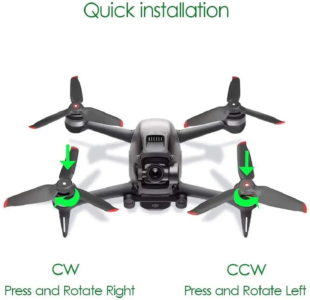 Hélices DJI Originales - Lot de 4 Pales Blanc/Violet/Noir