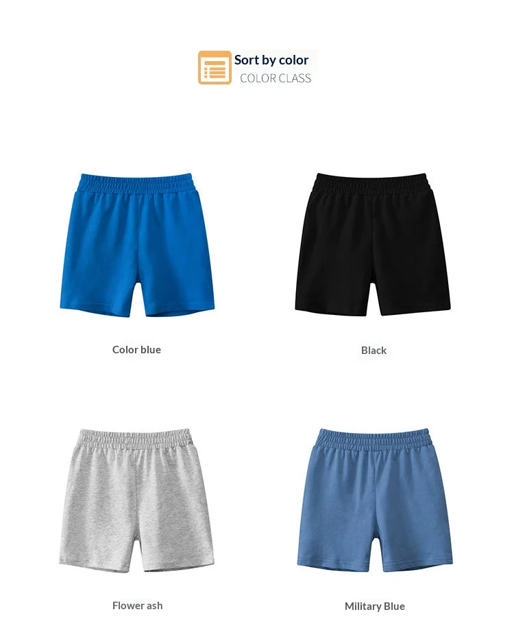 Sommer-Shorts für Kinder, neue Baumwollshorts für Jungen und Damen, einfarbig, für Babys, kurze Hosen mit fünf Taschen, Freizeithosen – Detail 7