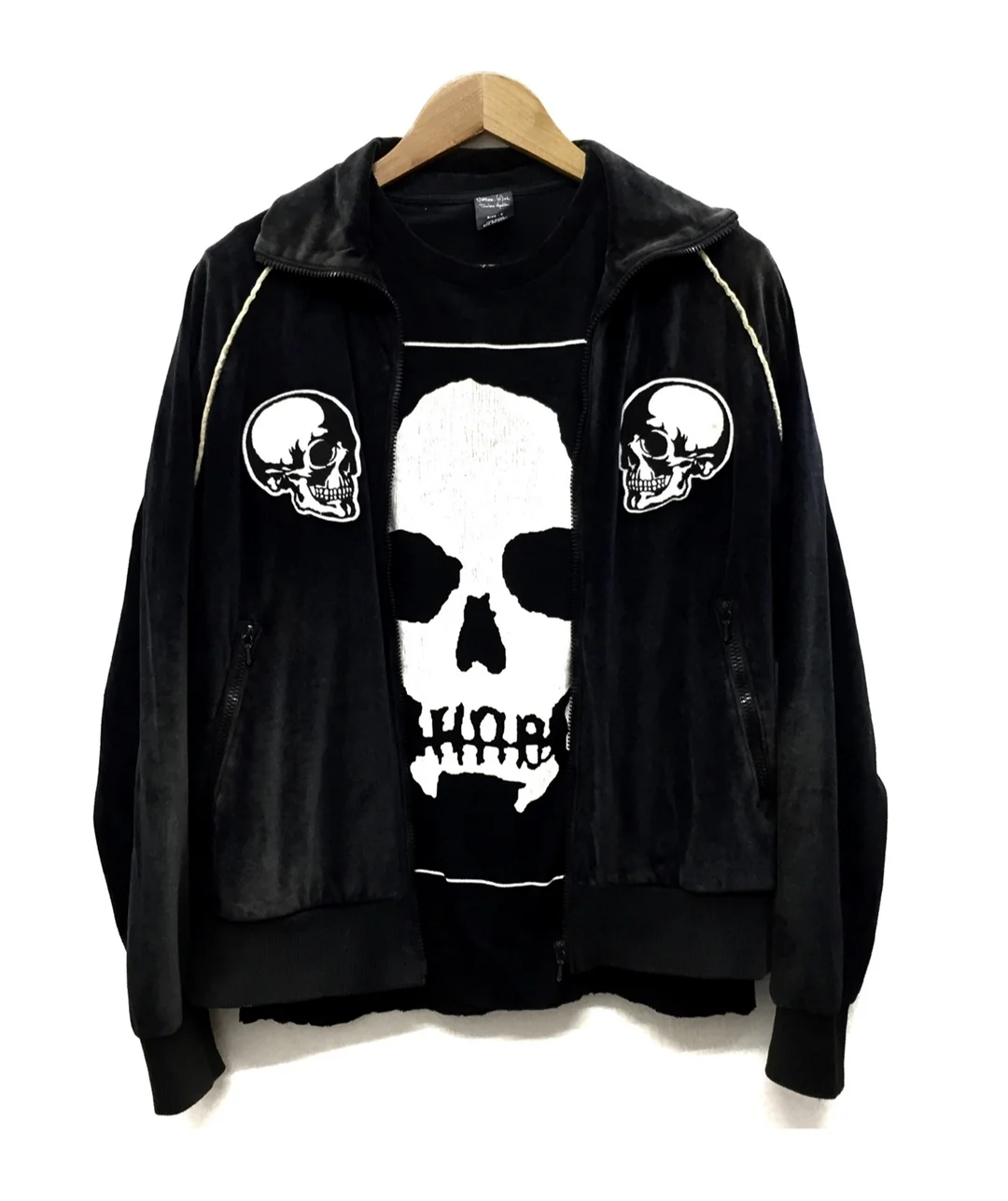 New 2023 Luxury Men Skull head Velour Skull Number Nine