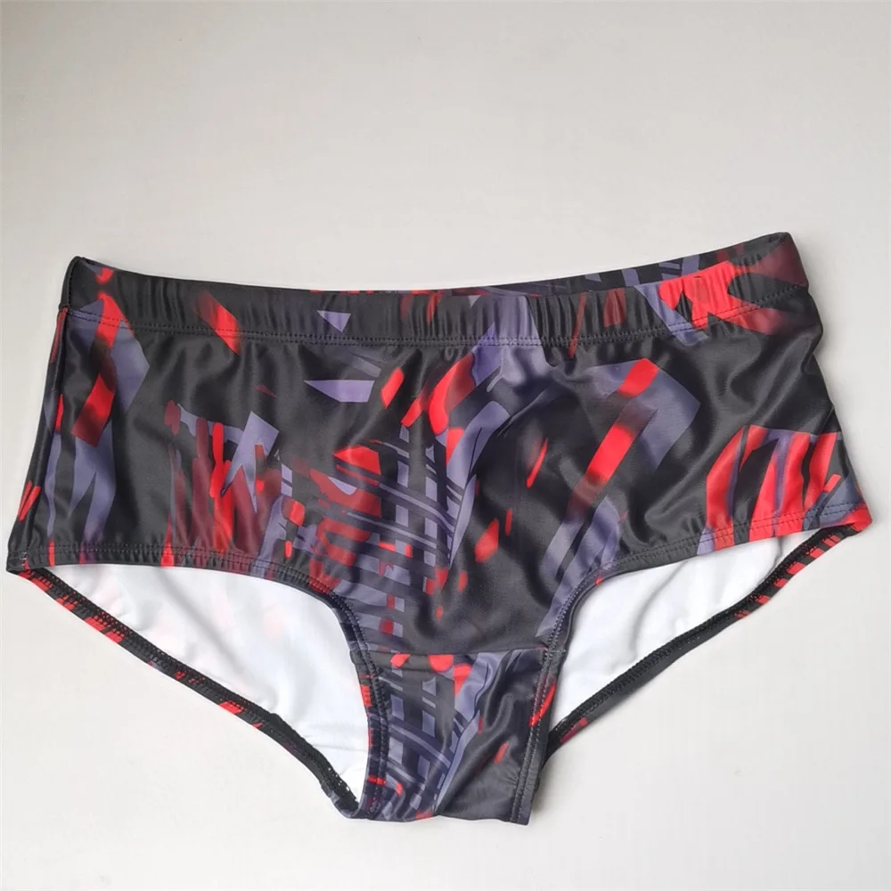Men Swimwear Brazilian Traditional Cut Swimsuits Swim Bikini Surf Boxer Briefs Board Shorts Trunks Black and Red Sunga - 4
