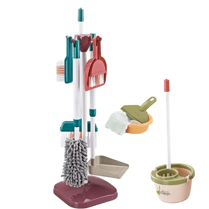 

Kids Cleaning Set Portable Pretend Play Detachable Cleaning Toys Educational Toddler Cleaning Toys Reusable Housekeeping Play
