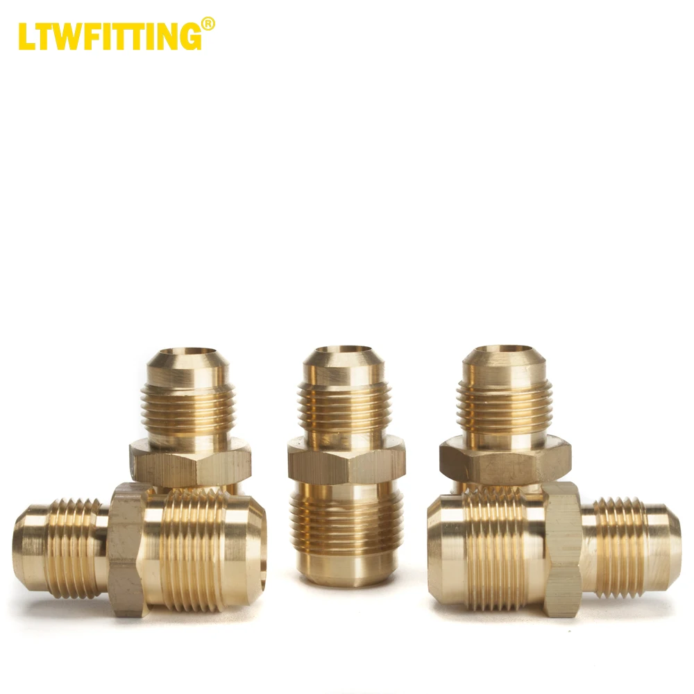 

LTWFITTING Brass 3/4" OD x 5/8" OD Flare Reducing Union,Brass Flare Tube Fitting(Pack of 5)