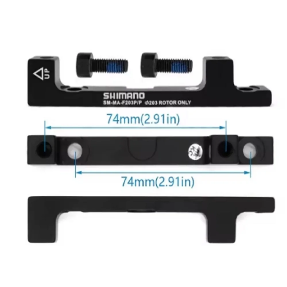 SHIMANO Original Disc Brake Adapter PM A Pillar Disc Brake Bracket For 180mm 203mm Rotor RT86 RT81 RT56 F180P/P2 F203P/PM mountain bicycle disc brake