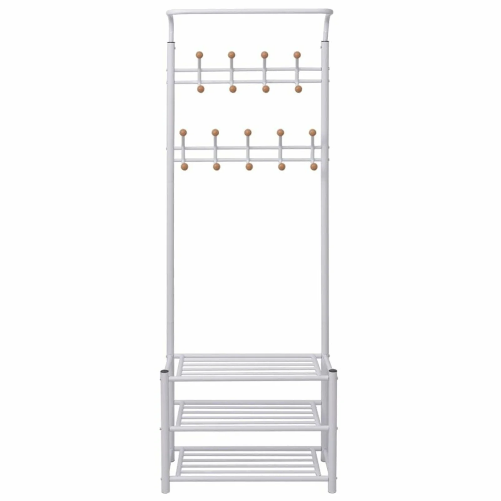 Clothes Rack with Shoe Storage 26.8"x12.6"x71.9" White