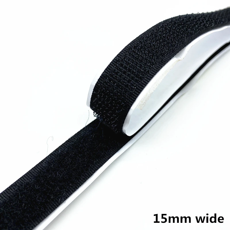 A Pair 1 yard 15mm-50mm Black White Self-Adhesive Fastener Tape Hook and Loop Ta Sewing Accessories