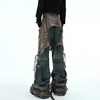 LUZHEN Jeans Men Detachable Splicing Design High End Streetwear Wide Leg Denim Trousers Personalized High End Pants 2025 LZ8202 3