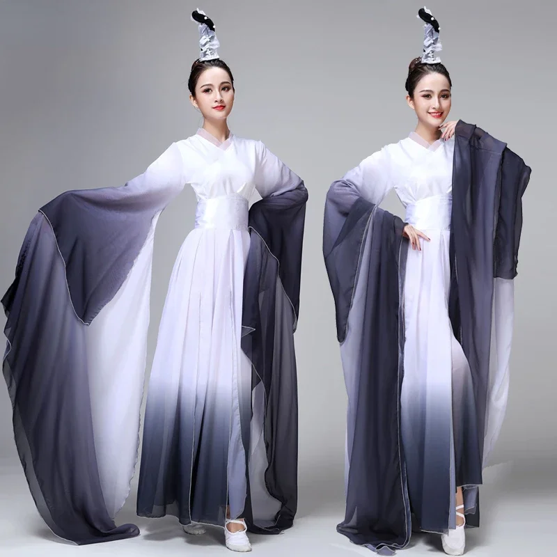 

Classical Dance Costumes Chinese National Yangko Dance Wear Adult Elegant Fan Dance Umbrella National Performance Clothing
