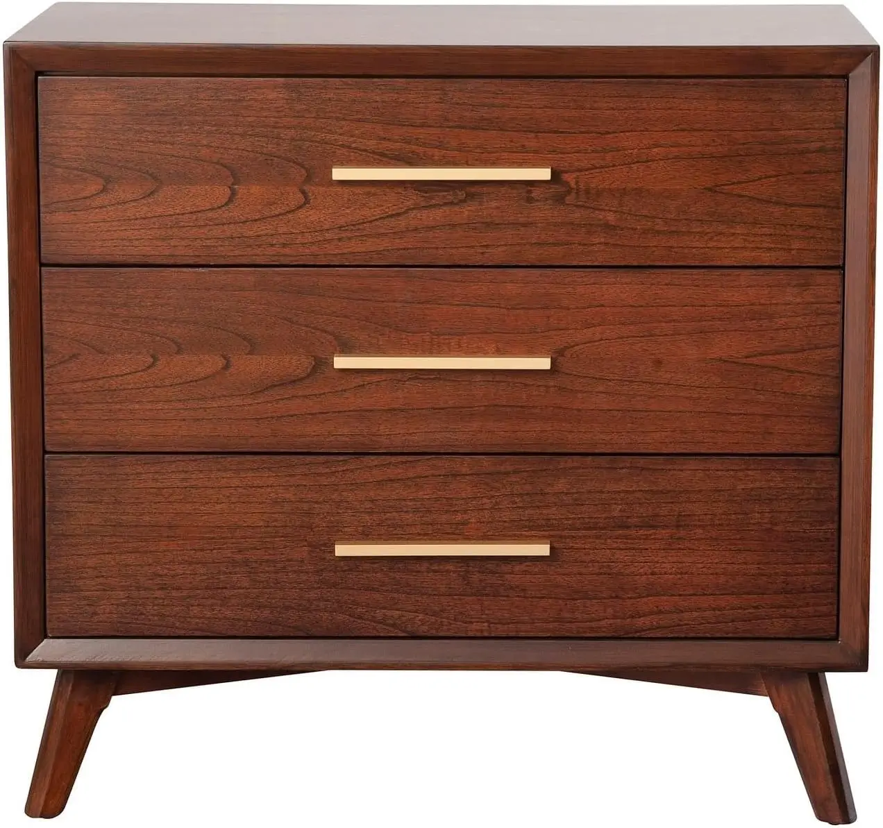 Gramercy 3 Drawer Solid Wood Mid Century Chest 4