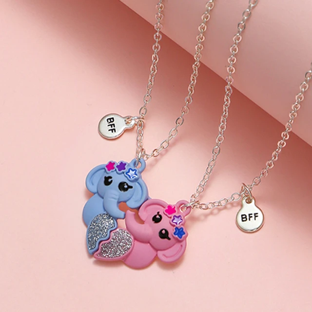 Best Friends Glitter Tie Dye Split Heart Pendant Necklaces - 3 Pack |  Claire's