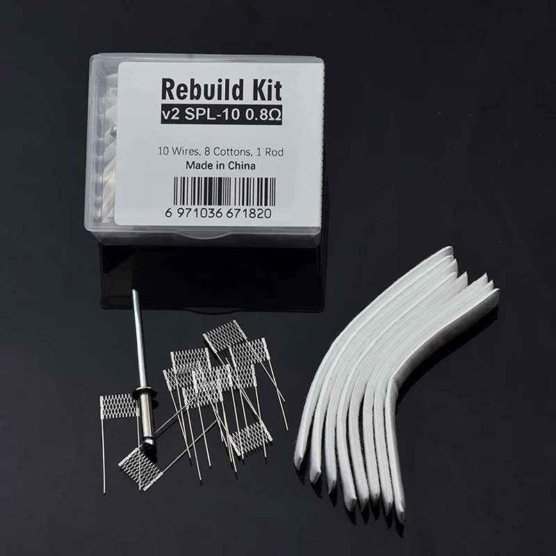 

1 Set DIY Rebuild Kit V2 Spl-10 0.6/0.8ohm Spl-10 1.0/1.2ohm Mesh Coil Resistance Wire Replacement Accessories Tool