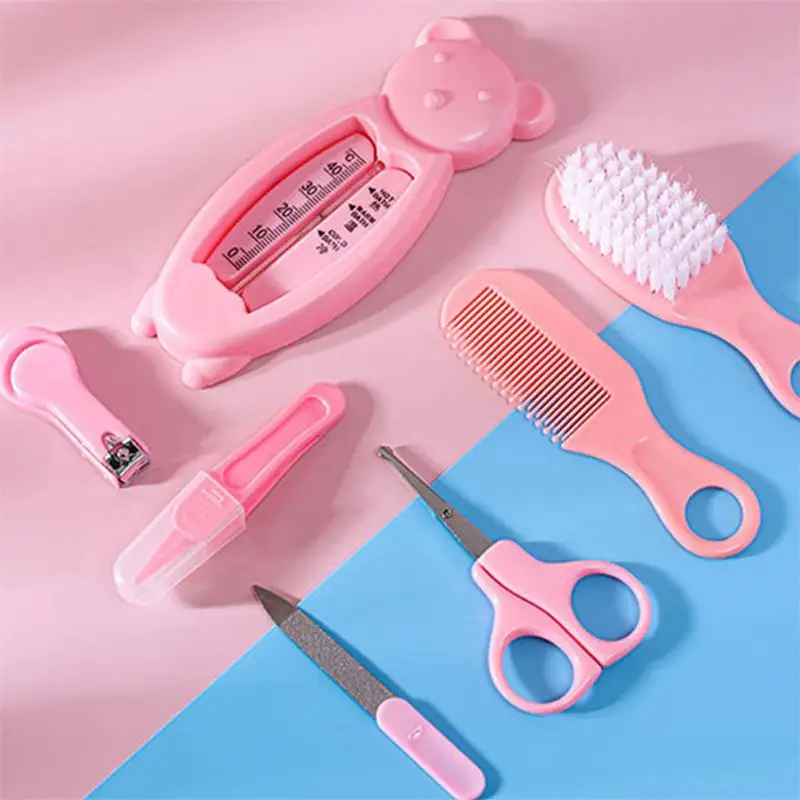 Set para Cuidado del Bebé HyAdierTech 13 piezas Conjunto de Aseo para Bebés  Cuidado, Kit de Aseo Nail Clipper Tijeras Cepillo de Pelo Peine Manicura