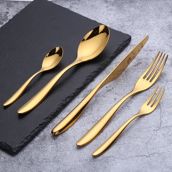 Gold Stainless Steel Flatware 4