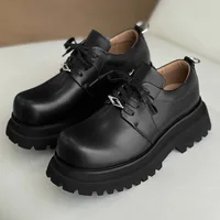 Nouvelles Chaussures Décontractées en Cuir de Haute Qualité pour Homme 2026 – Chaussures Derby Classiques à Bout Large, Tendance, Rehaussantes pour Homme 3