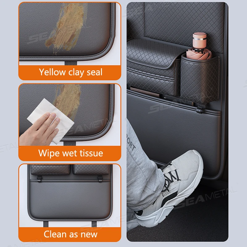 Premium PU Car Seat Back Organizer Storage Bag