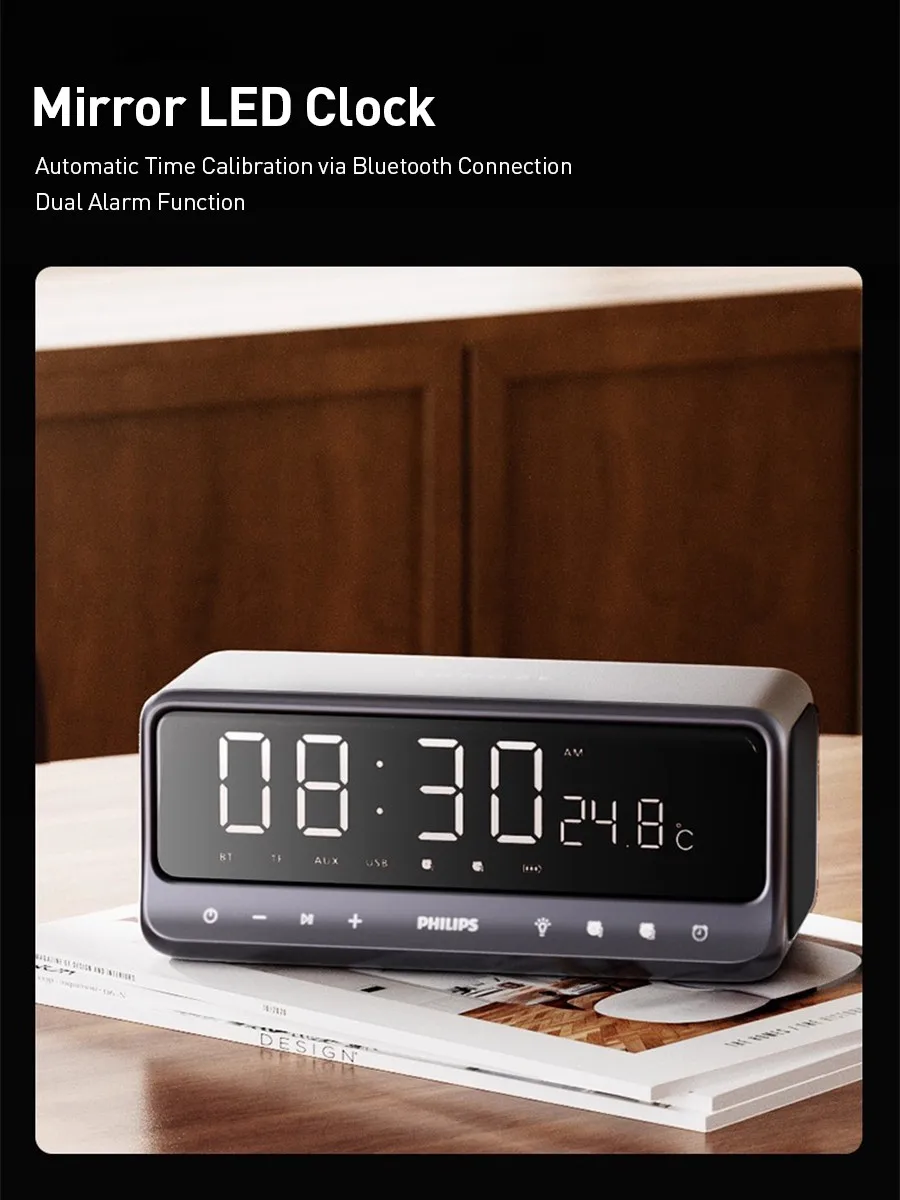 Philips TAS3609 Bluetooth-Lautsprecher mit Echtzeit-Temperaturanzeige_voghion.com