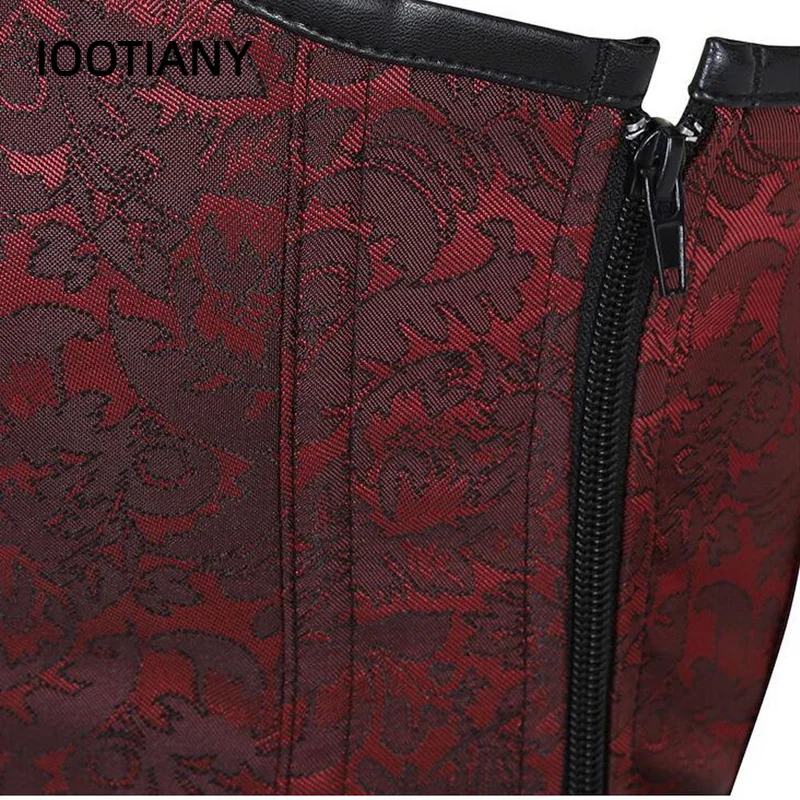 IOOTIANY Sexy Halter Steel Boned Zipper Corsets Bustiers Steampunk Corset Tops Gothic Clothing Modeling Strap Lingerie Tightenin