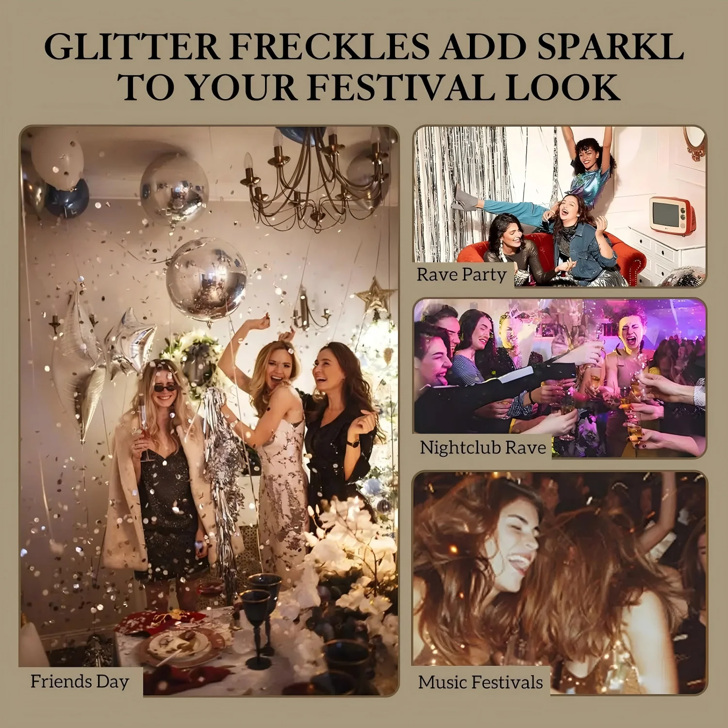 6/3 Stück/Set – Gold/Silber Star Flashpoint Tattoo-Aufkleber, Gesichtsaufkleber, einfach anzubringen, natürliches Sommersprossen-Make-up – Detail 8