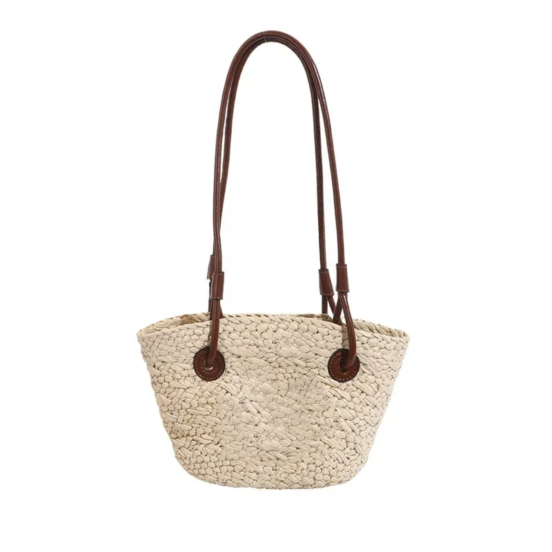 Female Weave Beach Tote Bags Luxury Designer Underarm Bag for Lady Travel Handbag Large Capacity Woman Shopping Shoulder Bag