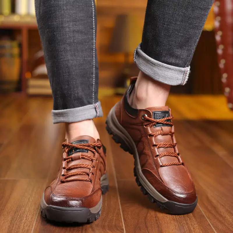 Leather Men Shoes Luxury Brand England Trend Casual Shoes Men Sneakers Italian Breathable Leisure Male Footwear Chaussure Homme casual shoes casual sneakers leather shoes fashion sneakers
