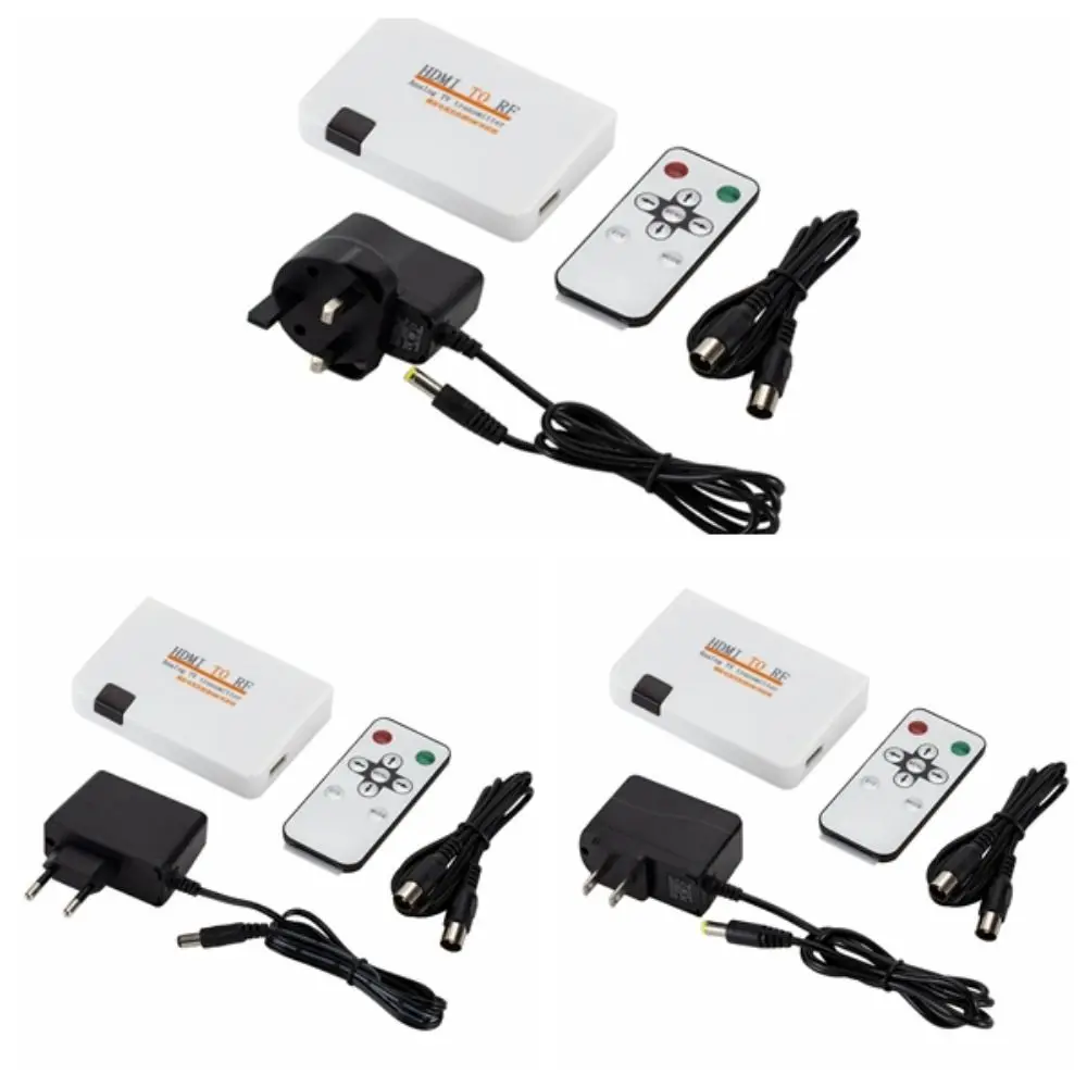 HDMI To RF HDMI-compatible To RF Coax Converter Coaxial Output Signal Conversion HDMI To RF Coax Converter Adapter Power Supply