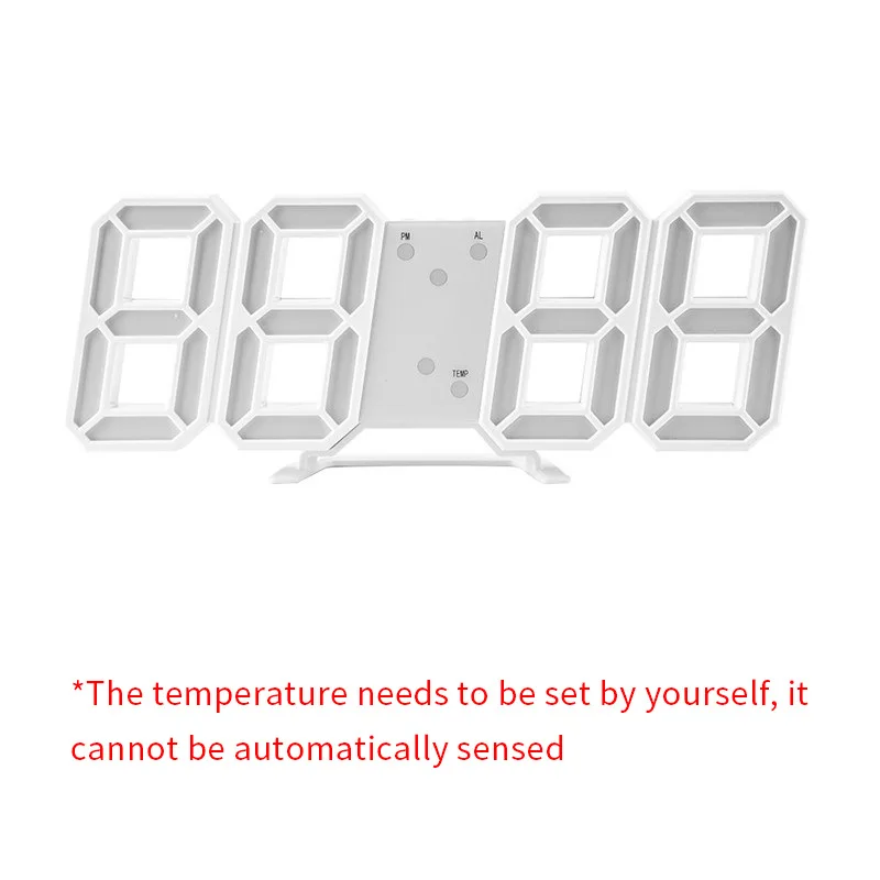 Description Picture 5 of itemDigital Table Clock Desktop Wall LED Light Alarm Clock INS Digital Antique Style 3d Wall Clock with Backlight Home Decor