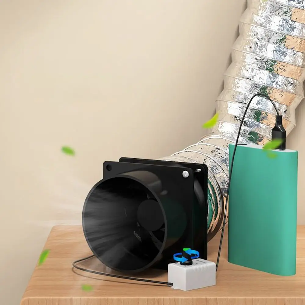 1Pcs Adjustable Speed USB Exhaust Fan with Pipe Duct Air Ventilation Fume Absorber Simple Mini Air Blower