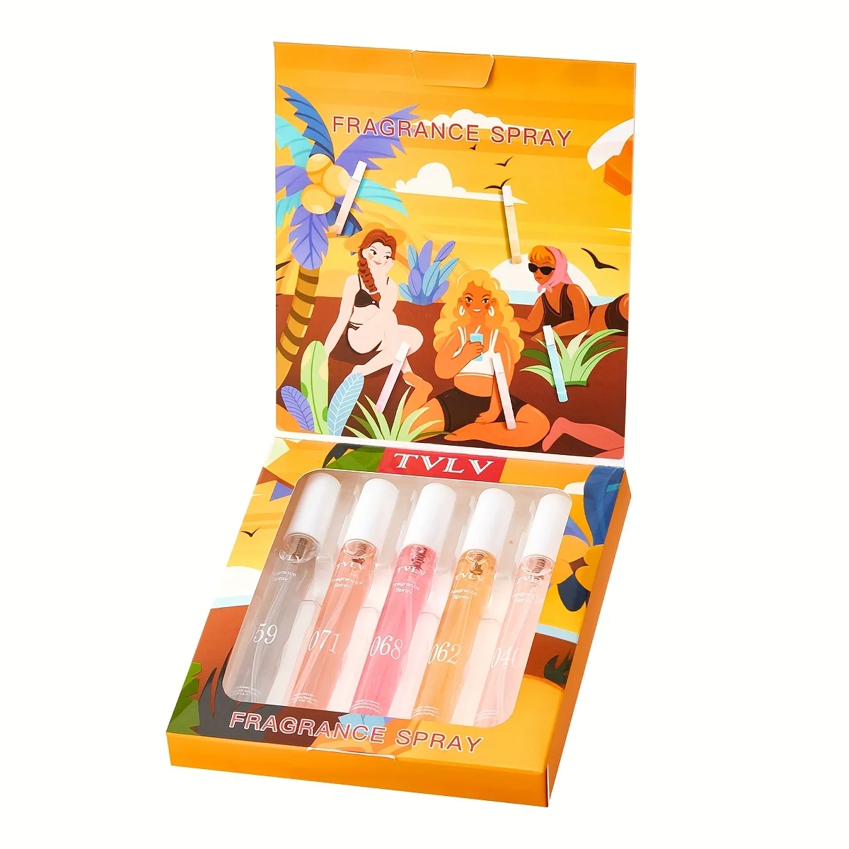 Ароматичний спрей без спирту, кориця, морська сіль, кров’яний апельсин, троянда, аромат жасмину, стійкий ароматний свіжий парфумерний спрей (10 мл X 5 шт.) - 1 комплект