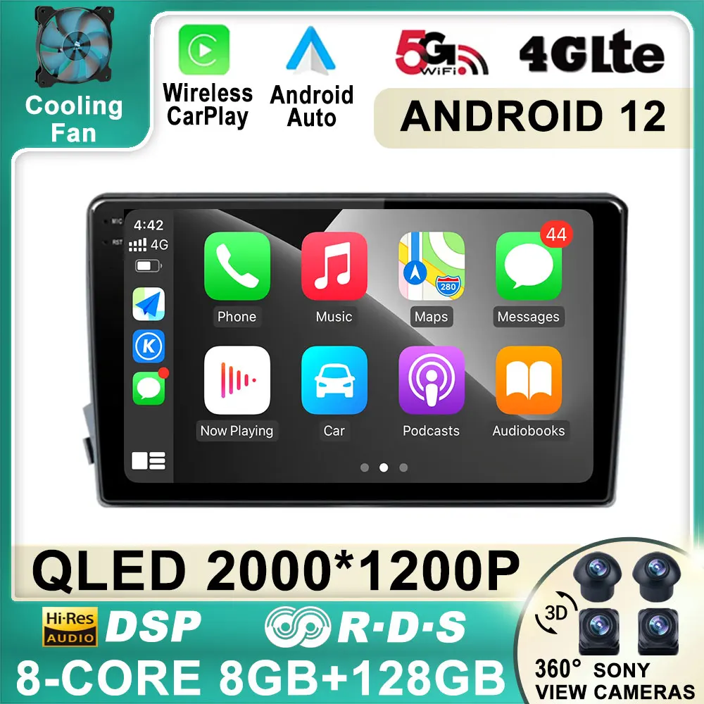 

Android 12 For SsangYong Kyron Actyon 2005 - 2013 Car Radio Carplay Stereo Multimedia Video Player 4G WIFI FM Autoradio NO 2Din