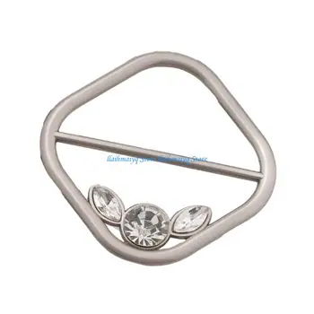 573B Alloy T-Shirt Corner Hem Knotted Brooch Clip Brooch Buckles for Women Silk Scarf