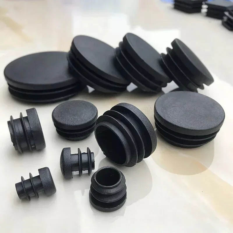 Pipe end cap Silicone rubber caps Rubber caps Silicone rubber plugs 5/10/20/30Pcs Round Plastic Blanking End Caps Pipe Tube Inserts Plugs Bungs Black &Oslash; 12mm-100mm