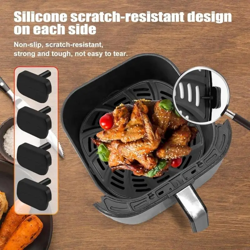 R53A Square Air Fryers Pad Metal Liners Nonstick Cooking Accessory Air Fryers Grilling Plate Suitable for GAF716