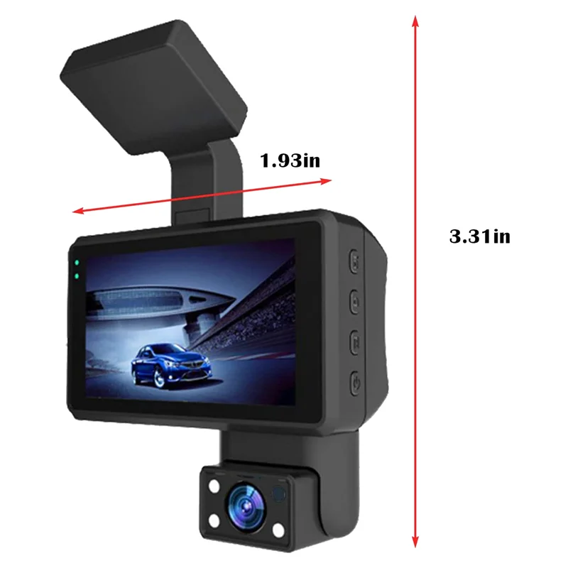 New 1080P HD Car Dash Camera Car DVR Driving Recorder, 3.0 Inch IPS Screen Dashboard Camera, Parking Monitor, Loop Recording