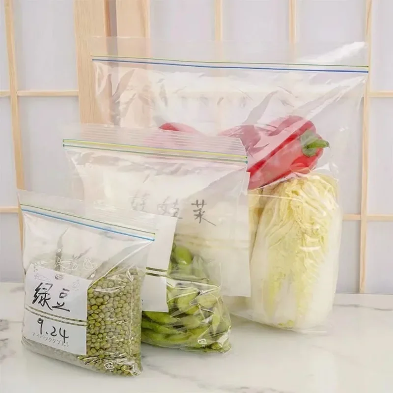 Food Storage Containers Vegetable Freezing Sealed Bags Reusable Freezer Bag Zipper Leakproof Fruits Bag Organizer Kitchen