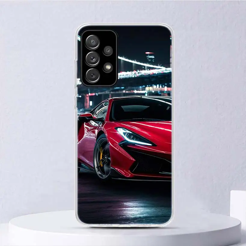 Men's Sports Car Soft Phone Case - Sleek Design for Samsung Galaxy Series