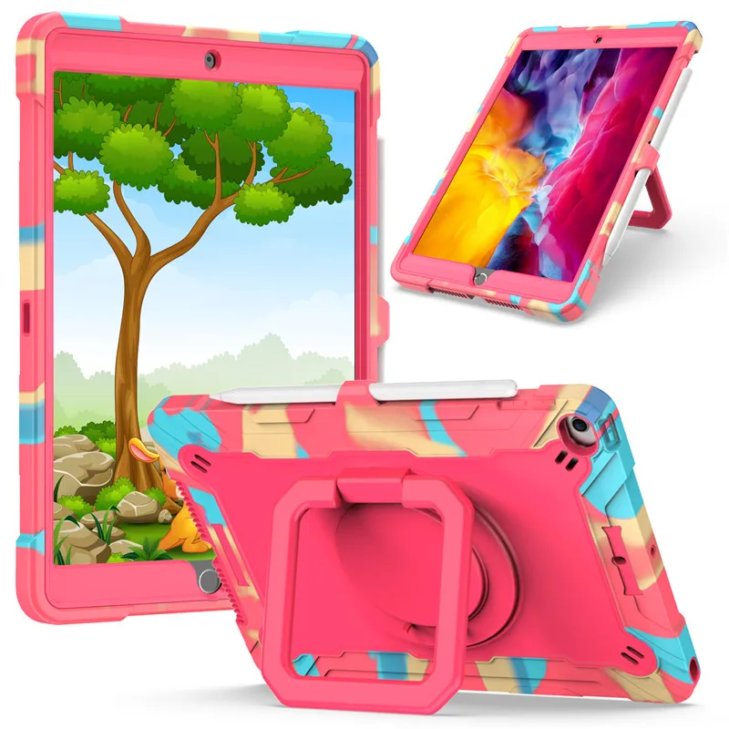 Capa à Prova de Choque com Suporte de Anel para Crianças Ipad Air Ipad 10.2 7th 8th 9th Generation Ipad Pro 10.5 11 2023