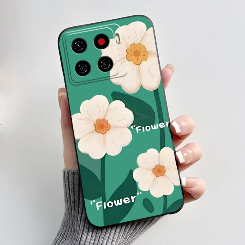 Luxury Fashion Butterfly & Floral Black Soft TPU Silicone Protective Phone Case