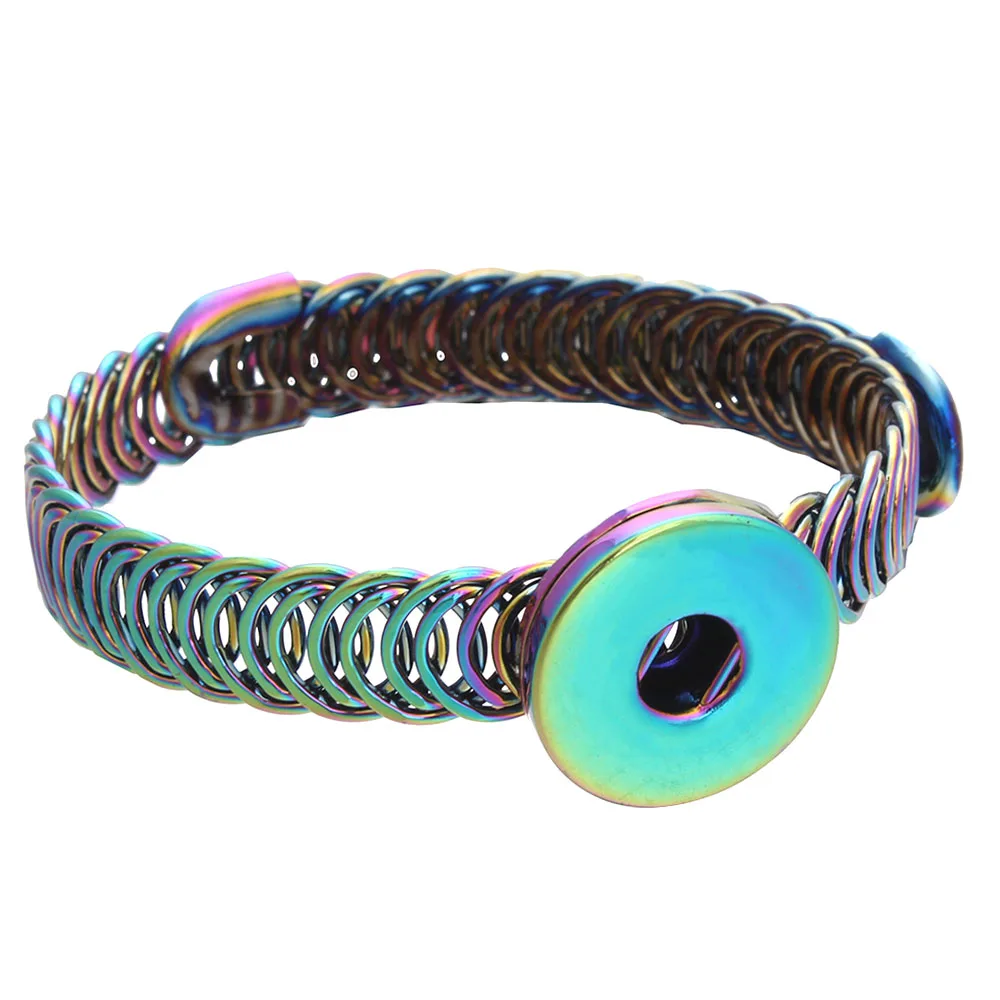 Fashion DIY Snaps Button Bracelets Bangles Fit 18mm or 12mm Snaps Buttons Jewelry Women bracelet jewelry