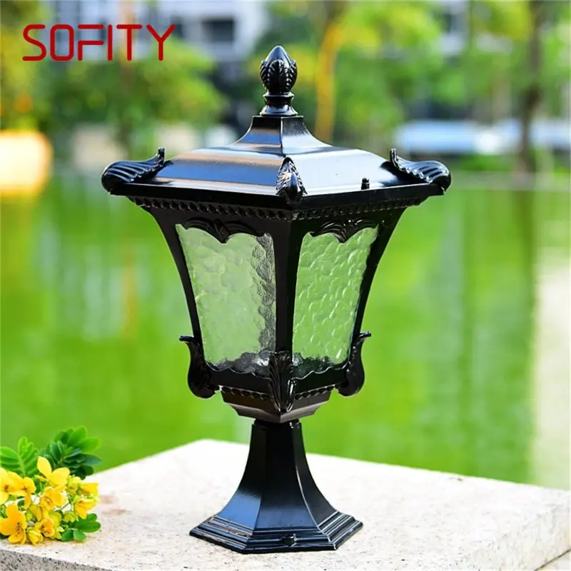 

SOFITY Classical Wall Outdoor Light LED Waterproof Pillar Post Lamp Fixture for Home Patio Porch Balcony
