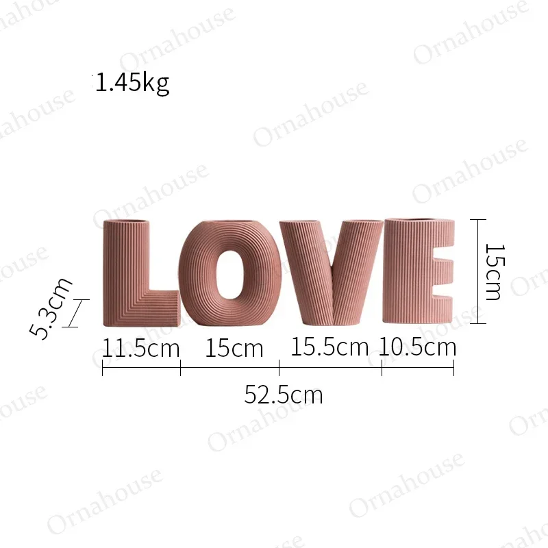 

Pcs Living Home Style 4 Gifts Arrangement Nordic Love Pot Ceramic Decoration Korean Vases Flower Room