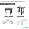 2 Medium and Tall PureSpa Benches 4 Person Above Ground Spas Seating and Storage Solution Round Spa Models with 77in Diameter 5