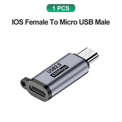Universal USB - C Adapter Set for Versatile Charging and Connectivity (1x ios to Micro USB)