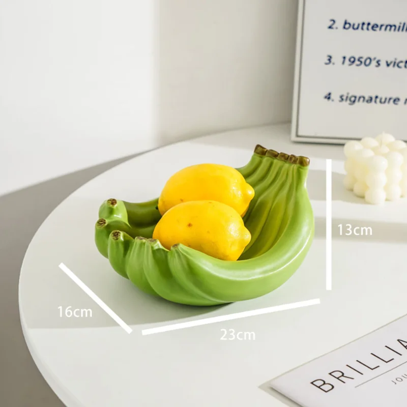 Creative Banana Shaped Storage Tray Ceramic Fruit Tray Household Snack Storage Living Room Desktop Container ceramic storage jar