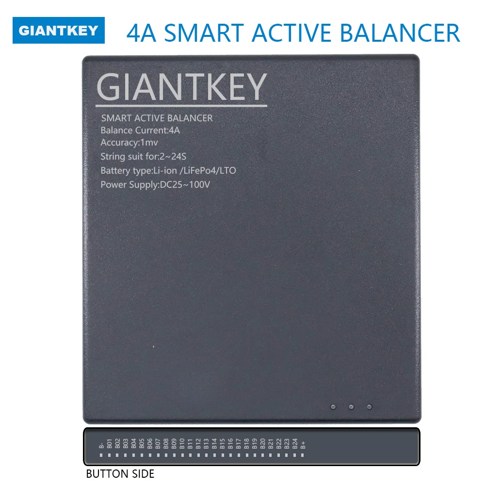 

GIANTKEY Smart Active Balance 4A Li-Ion LTO Lifepo4 18650 Battery BMS 2S 5S 6S 7S 8S 10S 12S 13S 16S 20S 22S 24S With Bluetooth