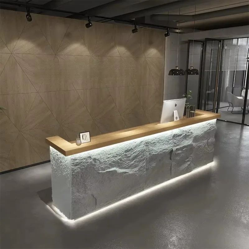 Reception Desk Luxury Home Counter Beauty Institute Salon Furniture Bank Pink Shop Service Cosmetics Church Pulpit Moveable Bar