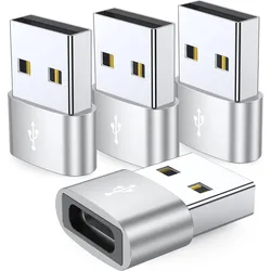 USB Type - C to USB 2.0 Adapter - Male to Female Converter for Mobile Phones and PCs (4pcs)