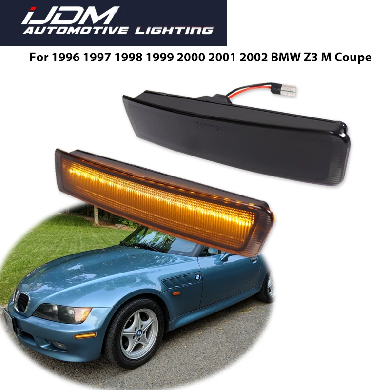 

For 1996-2002 BMW Z3 M Coupe Amber LED Front Bumper Side Marker Turn Signal Lights Driving /Parking Lights Fender Flare Lamp 12V