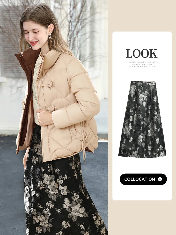 أعتقد أنك امرأة المشمش سترات 2025 الشتاء النمط الص...