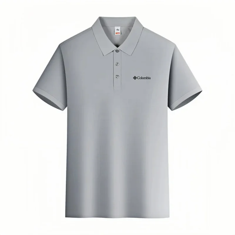 Men's short sleeved polo shirt high-end brand embroidered top 2026 summer new solid color comfortable and casual lapel T-shirt Sf3f5a5e966af4d5e8519062d5f89b1a7W